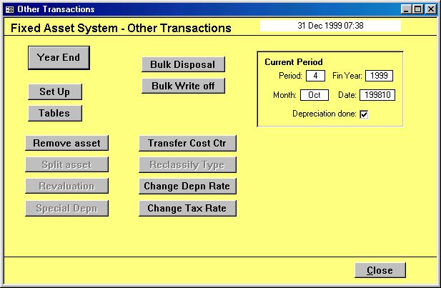 Fxas Other Transactions Menu