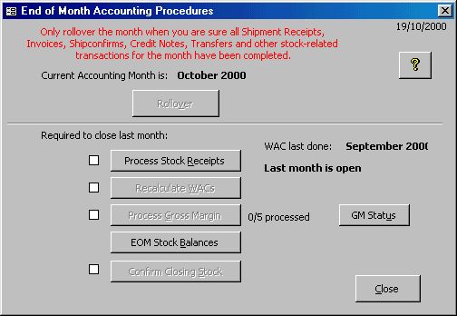 End of Month Accounting